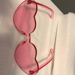 Oversized Pink Heart Sunglasses